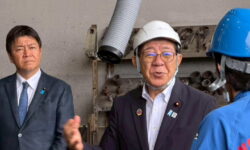 金子恭之国土交通大臣･上田英俊国土交通大臣政務官の視察に同行